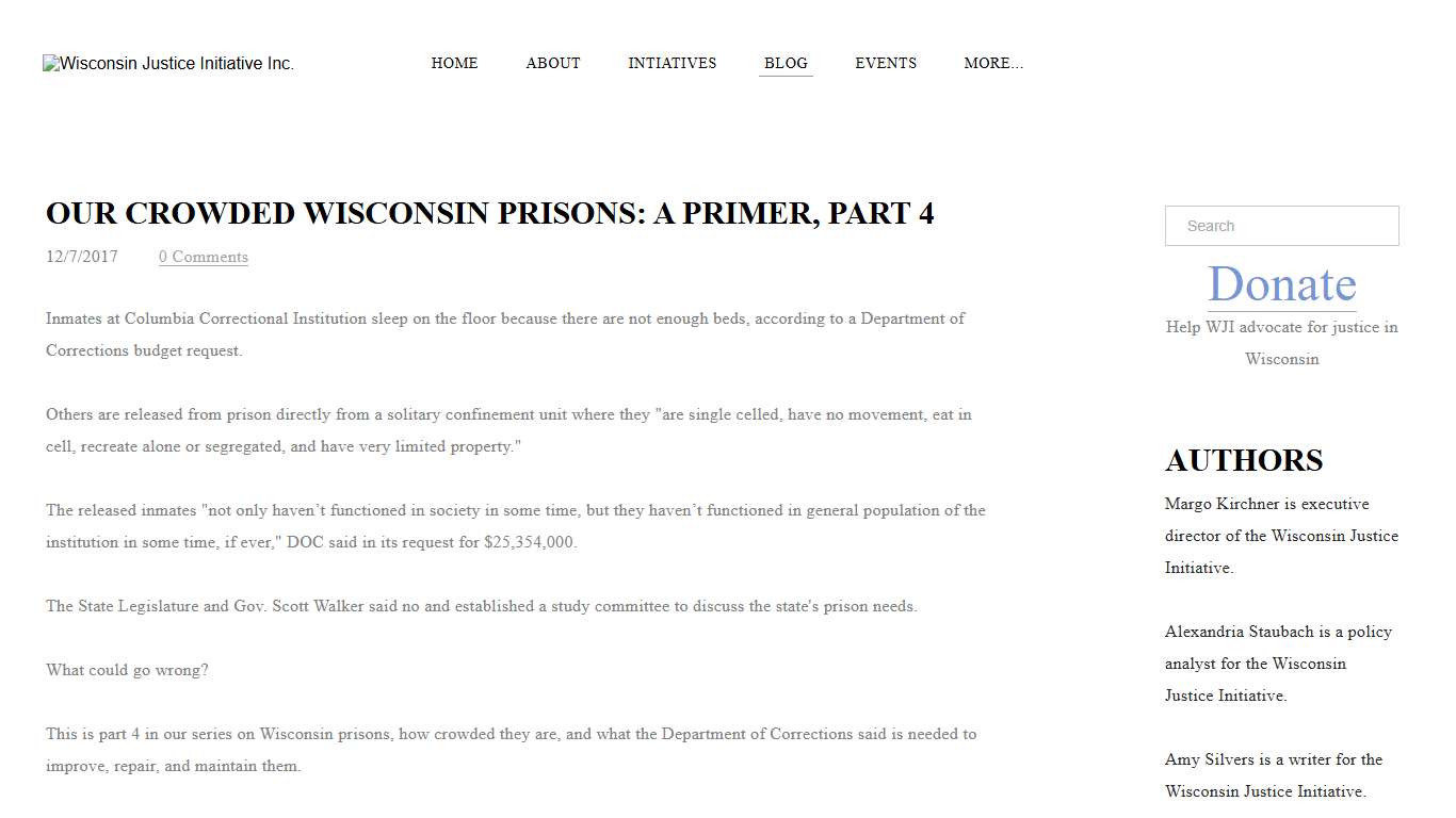 Wisconsin Justice Initiative blog - Wisconsin Justice Initiative Inc.